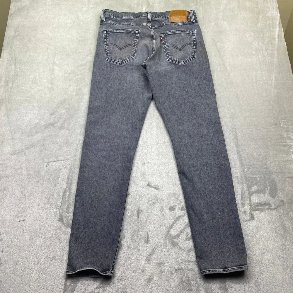 Levis‎ Premium 512 Slim Taper Jeans Mens Sz 34 Faded Black Denim Grunge Retro